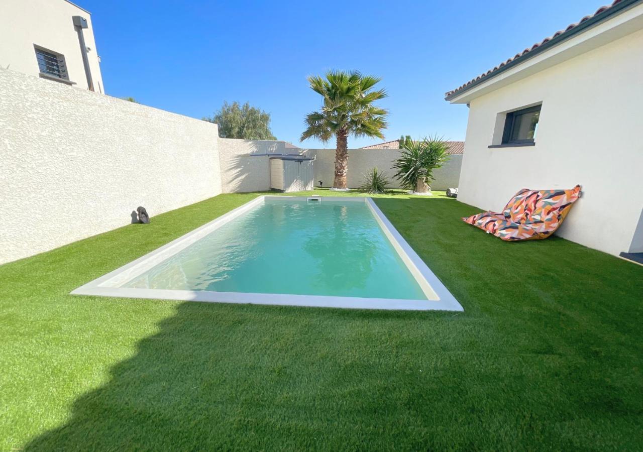 Villa Contemporaine Avec Piscine Chauffee Proche Des Plages Sauvian Εξωτερικό φωτογραφία