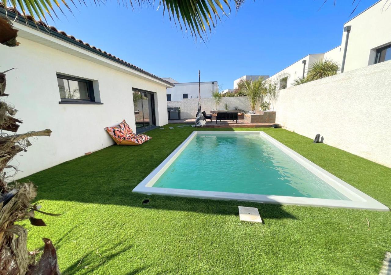 Villa Contemporaine Avec Piscine Chauffee Proche Des Plages Sauvian Εξωτερικό φωτογραφία